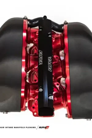 Viral AMS Performance 2009+ Nissan GT-R Alpha Carbon Fiber/Billet Intake Manifold w/Std Fuel Rail - Red
