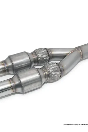 Time-Limited AMS Performance 2009+ Nissan GT-R R35 Alpha 90mm Midpipe w/GESI Cats - 76mm Exit