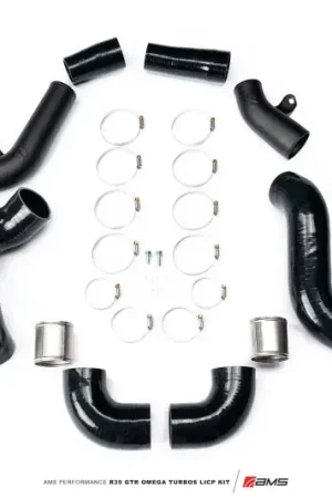 AMS Performance 2009+ Nissan GTR R35 OMEGA Turbo Kit 3in Lower Intercooler Pipes (OMEGA 11) Clearance