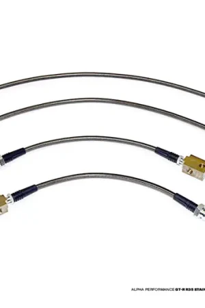 AMS Performance 2009+ Nissan GT-R R35 Alpha Short Route Style Stainless Steel Brake Lines Bargain