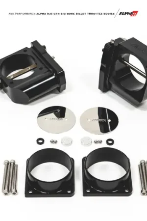 AMS Performance 2009+ GT-R R-35 Alpha CNC Big Bore Throttle Body Set w/ Vibrant HD Flanges Authentic