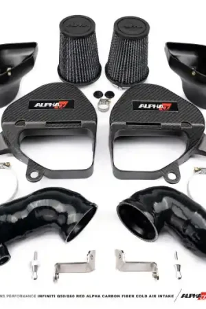 AMS Performance Infiniti Q50/Q60 Red Alpha Matte Carbon Intake Kit Discount