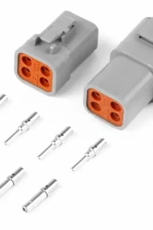 Haltech Matching Set of Deutsch DTP-4 Connectors (25 Amp) Plug & Pins Best Choice