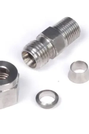 Haltech 1/4in Stainless Compression 1/8in NPT Thread Fitting Kit w/Nut & Ferrule Fast Shipping