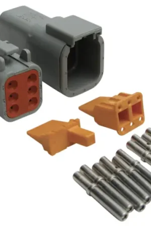 Certified Haltech Matching Set of Deutsch DTM-6 Connectors 7.5 Amp Plug & Pins