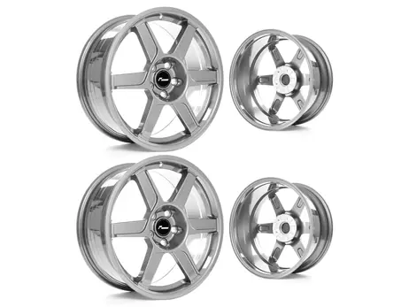Price Cut Racingline R-06 8.5J x 18inch Alloy Wheel Set - Gloss Bright Silver