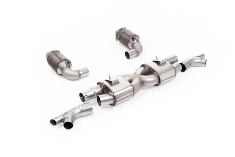 Mega Sale Milltek Resonated Full System with HJS High Flow Sports Cats - Porsche 911 991.2 Turbo S