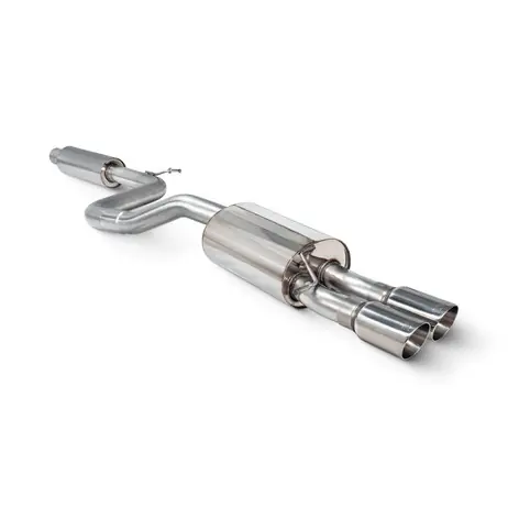 Scorpion Resonated GPF-Back Exhaust System with Twin Polished twin 90mm Daytona trims - Volkswagen Polo GTI 2.0T AW Pre-Facelift GPF Model Hassle-Free Returns