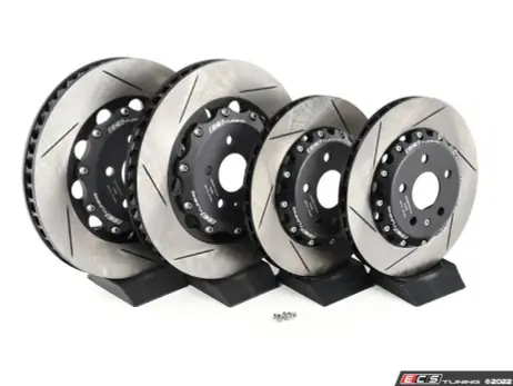 ECS Tuning 2-Piece Slotted Brake Rotors Front and Rear - 8V RS3 Hassle-Free Returns