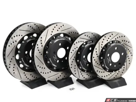 Price Drop ECS Tuning 2-Piece Brake Rotors Front and Rear - 8V RS3 Sedan/Saloon