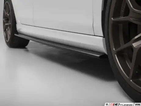 Crafted ECS Tuning Side Skirt Extension Set Gloss Black Fibreglass - Golf 6 R