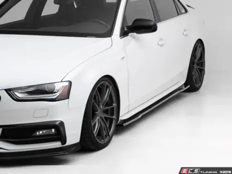 Luxury ECS Tuning Flat Side Skirts Gloss Black - B8/B8.5 A4/S4