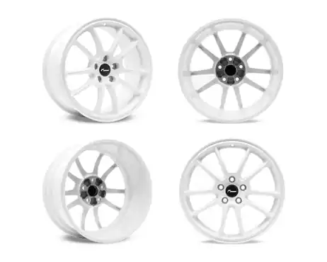 In Demand Racingline Cup Edition 'EVO' 8.5J x 18inch Alloy Wheel Set - Motorsport White