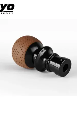 Sale Leyo Motorsport Brown Nappa DSG Shift Knob (Black Anodized)