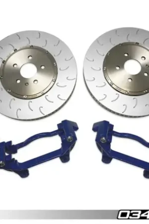 Same Day Shipping 034 Motorsport - 2-Piece Floating Front Brake Rotor 375mm Upgrade for Mk8 Golf R & Audi 8Y S3 - Blue