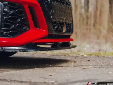 Authentic ECS Tuning Front Lip Gloss Black - 8Y RS3