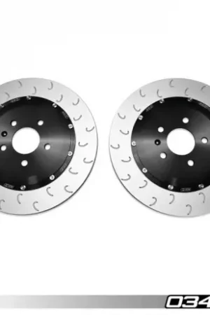 034 Motorsport - 2-Piece Floating Rear Brake Rotor Upgrade Kit for Audi C7 S6/S7 Big Sale