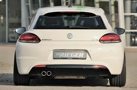 Shop Now Rieger Rear Diffuser Gloss Black - Scirocco Mk3 R-Line