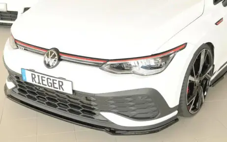 Rieger Front Splitter Gloss Black - Golf MK8 GTI Clubsport Hassle-Free Returns