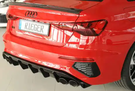Deal Rieger Rear Diffuser Gloss Black - S3 (8Y) Saloon (2020+)
