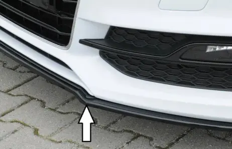 Rieger Front Splitter Gloss Black - A3 & S3 4 Door Saloon Latest