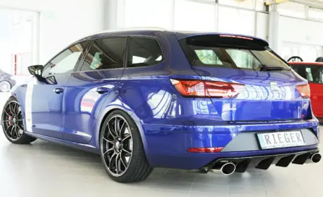 Rieger Rear Diffuser Gloss Black - Leon Cupra ST Estate (2017+) Luxury