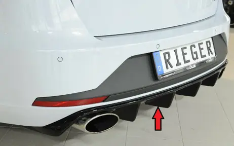 Clearance Rieger Rear Diffuser Gloss Black - Leon Cupra ST Estate (2013-16)