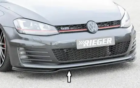 Rieger Front Splitter Gloss Black - Golf MK7 GTi & GTD In Demand