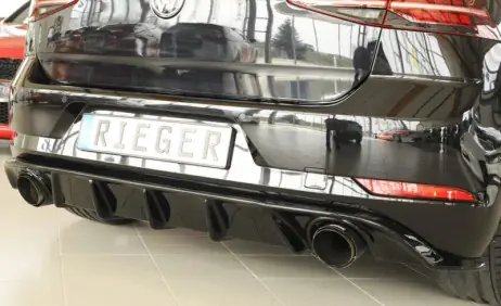 Rieger Rear Diffuser Gloss Black - Golf MK7.5 GTI Low Price