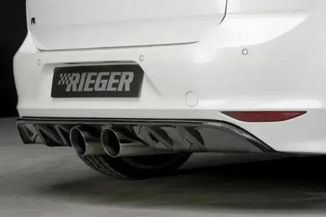 Rieger Rear Diffuser Gloss Black - Golf MK7 R (2012-2016) Money Back Guarantee