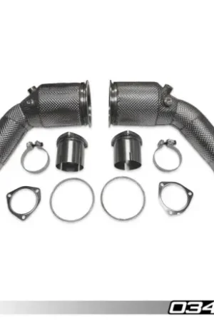 Limited Offer 034Motorsport Stainless Steel Racing Catalyst Set - C8 RS6/RS7