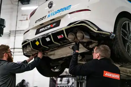 Affordable Milltek Upgrade kit for existing Milltek Cat Back to Golf R Style System Maxton Diffuser - Golf 8 GTI 245hp