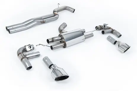 Milltek 80mm Race Cat Back Non Resonated Exhaust System - RS3 8V Saloon/Sedan (GPF and Non-GPF models) Time-Limited