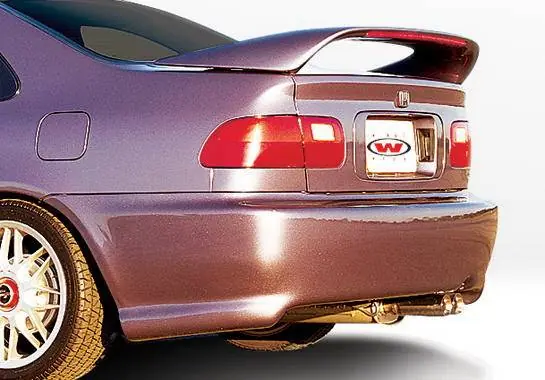 Worldwide Shipping Honda Civic 2DR Wings West W-Type Rear Bumper Cover - Fiberglass - 490070