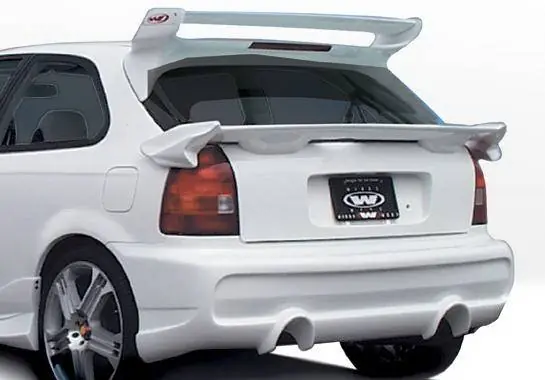 Honda Civic HB Wings West Tuner Type II Rear Bumper Cover - 890508 Professional Grade