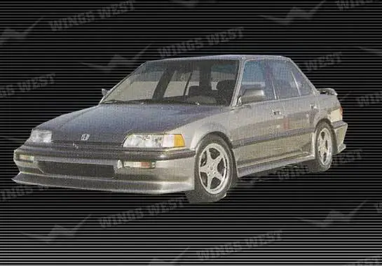 Limited Offer Honda Civic 4DR Wings West Side Skirts - Left & Right - Fiberglass - 49170L&R