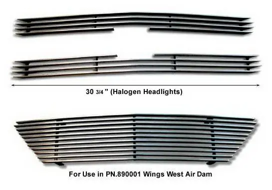 Weekend Sale Chevrolet S10 Wings West Billet Grille Set - 3PC - 302010