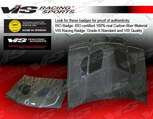 BMW 3 Series 2DR VIS Racing GTR Black Carbon Fiber Hood - 92BME362DGTR-010C Worldwide Shipping