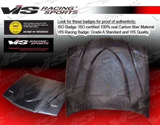 BMW 3 Series 4DR VIS Racing Euro R Black Carbon Fiber Hood - 92BME364DEUR-010C New Release