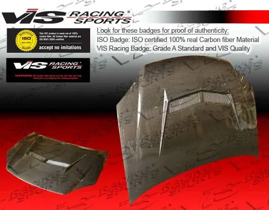 Buy Online Chevrolet Cobalt VIS Racing Invader-2 Black Carbon Fiber Hood - 05CHCOB2DVS2-010C