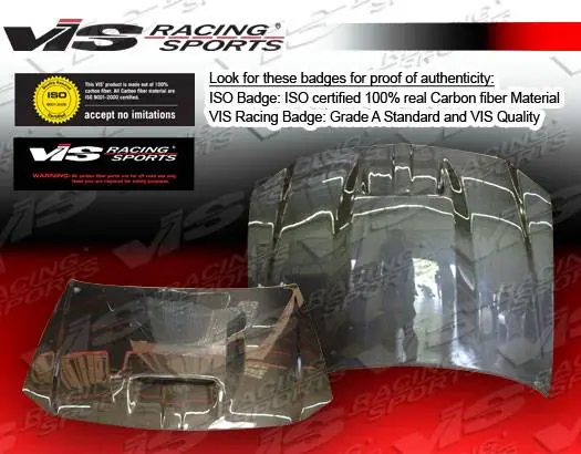 Chrysler 300 VIS Racing SRT Black Carbon Fiber Hood - 05CY3004DSRT-010C Premium