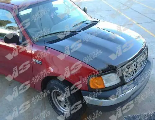 Premium Ford F150 VIS Racing Cobra R-2000 Black Carbon Fiber Hood - 97FDF152DCR-010C