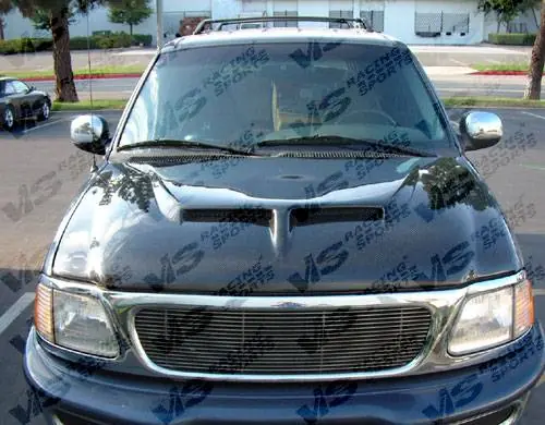 Viral Ford F150 VIS Racing Outlaw Type II Fiberglass Hood - 97FDF152DOL2-010C