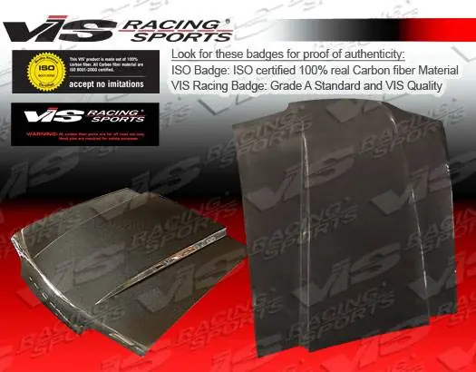 Free Shipping Ford Mustang VIS Racing Cowl Induction Black Carbon Fiber Hood - 87FDMUS2DCI-010C