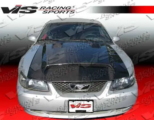 Limited Offer Ford Mustang VIS Racing GT-500 Black Carbon Fiber Hood - 99FDMUS2DGT5-010C
