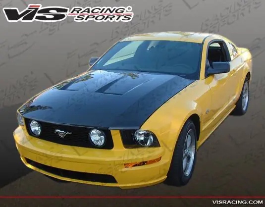 Instant Buy Ford Mustang VIS Racing Heat Extractor Black Carbon Fiber Hood - 05FDMUS2DGT-010C