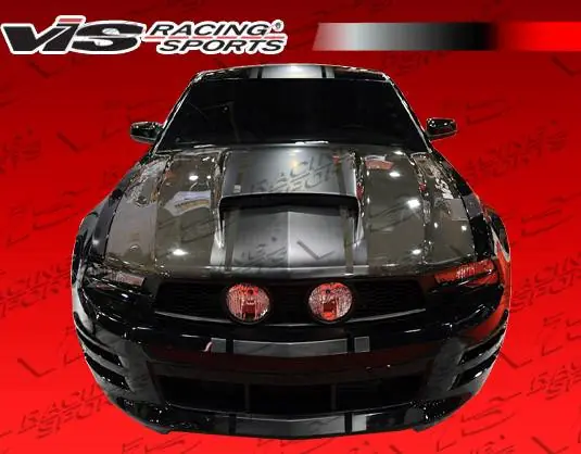 Next Day Delivery Ford Mustang VIS Racing Stalker Black Carbon Fiber Hood - 10FDMUS2DSTK-010C