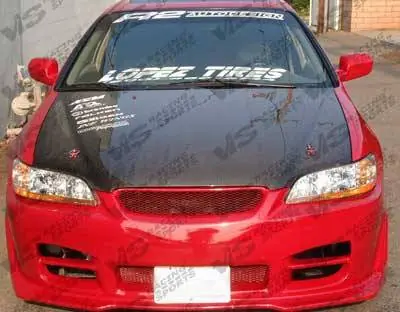 Best Choice Honda Accord 2DR VIS Racing OEM Black Carbon Fiber Hood - 98HDACC2DOE-010C