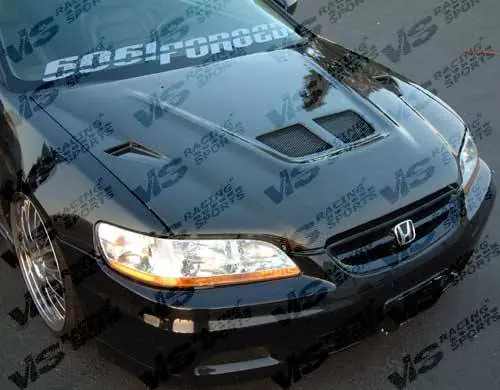 High Quality Honda Accord 4DR VIS Racing EVO Black Carbon Fiber Hood - 98HDACC4DEV-010C