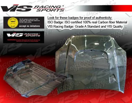 Honda Civic 2DR & 4DR VIS Racing JS-2 Black Carbon Fiber Hood - 96HDCVC2DJS2-010C One Day Deal